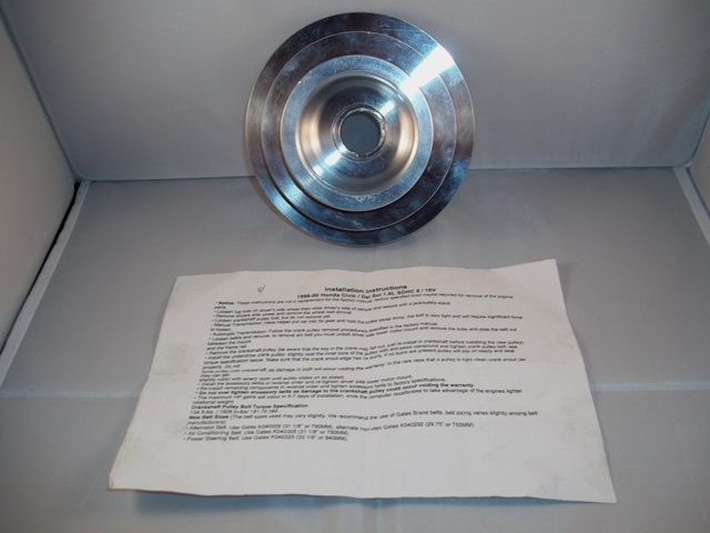 POLEA DE CIGUEÑAL ALUMINIO 3 CANALES HONDA D16 96-00 ( NUEVA ) PRECIO 65000 COLONES. ( NUEVA )