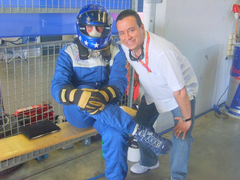 Hans Stuck y JK, antes de salir a las 24 Horas de Nurburgring.