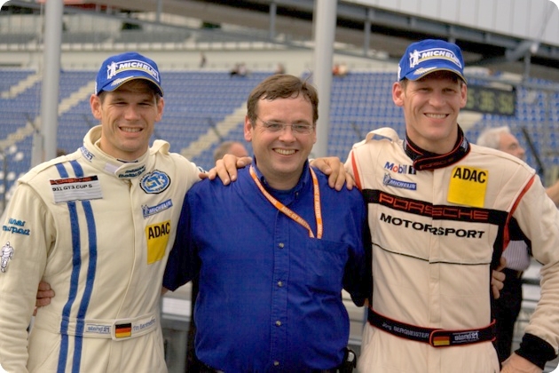 Tim Bergmeister- Bernhard Muehlner y Jorg Bergmeister. Muehlner Motorsport Campeon 2008 GT Masters de Europa.
