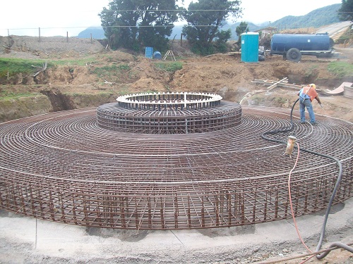 base de los molinos electricos en Santa Ana